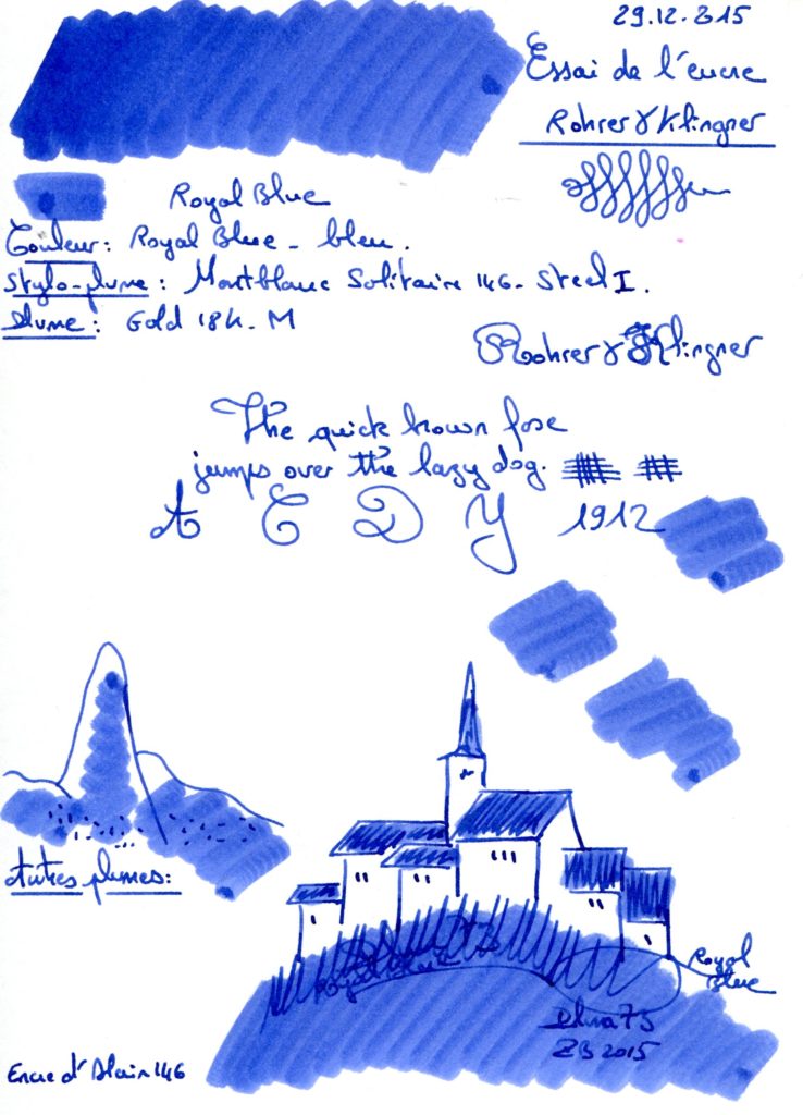 Royal blue Ink Rohrer Kingner
